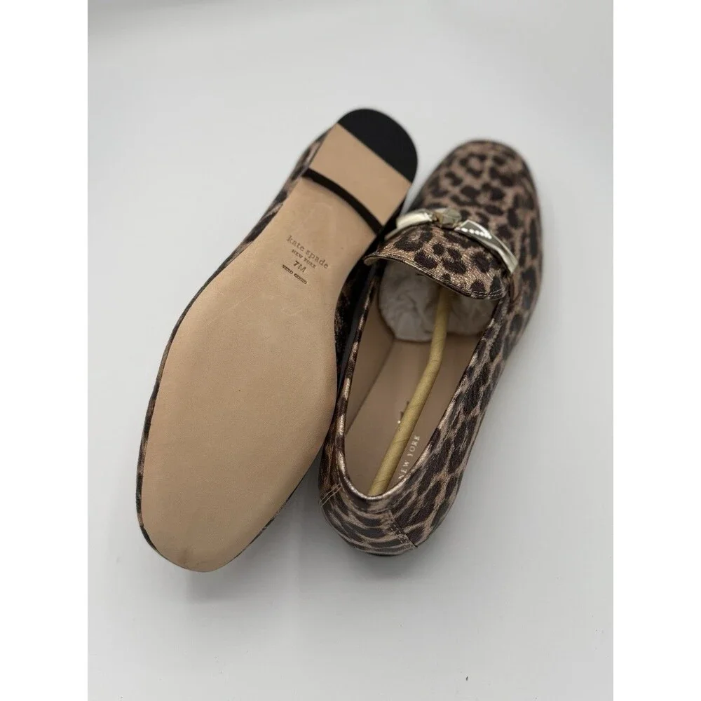 Kate Spade New York Lana loafers in a bronze metallic‎ leopard print Size 7 NWB!